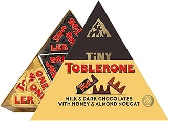 Tiny Assorted Chocolate Bars Variety Pack (Milk & Dark), 1 Gift Box (25 Pieces)