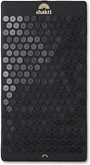 Premium Acupressure Mat, Level 1 Intensity in Shakti Black, Massage Muscles, Aid Sleep & Unlock Inner Tension | Similar to Acupuncture | FSA/HSA Eligible | Organic Cotton Certified