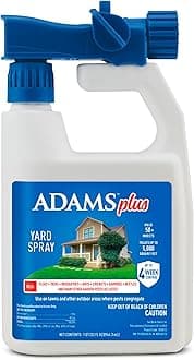 Farnam ADAMS Plus Yard Spray, Kills Fleas, Ticks, Mosquitoes, Ants and Many Other Listed Nuisance Pests in Outdoor Areas, Treats Up to 5,000 Square Feet, Easy To Use Hose-End Spray, 32 Fluid Ounces