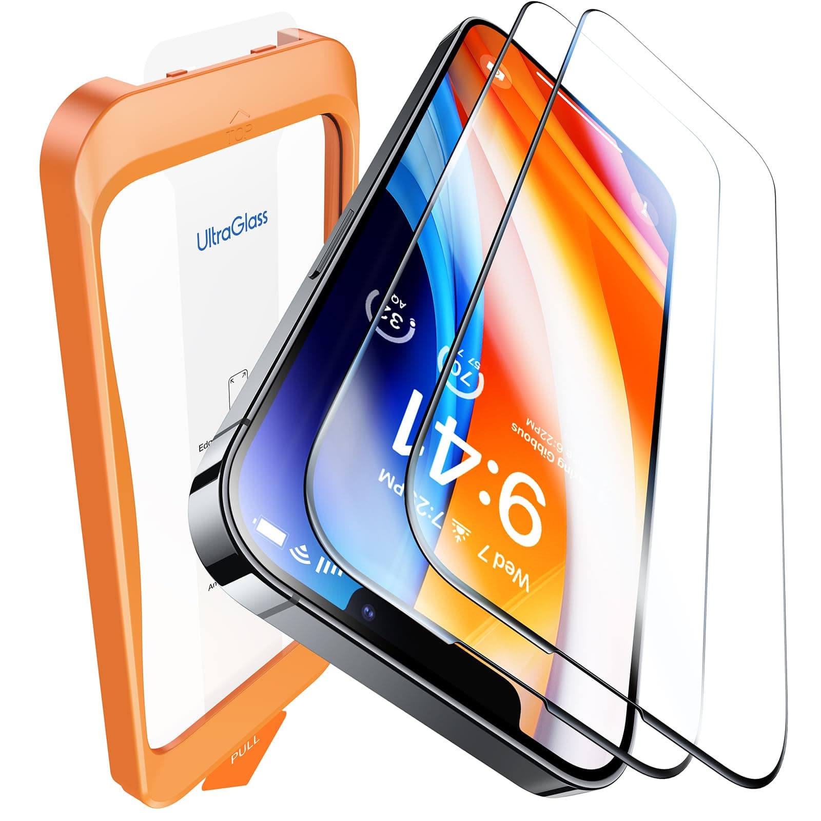 UNBREAK TOP 9H+ Glass for iPhone 12 Pro Max Screen Protector [Military Grade Shatterproof & Longest Durable] Full Screen iPhone 12 Pro Max Glass, 2024 Upgrade, 2 Packs