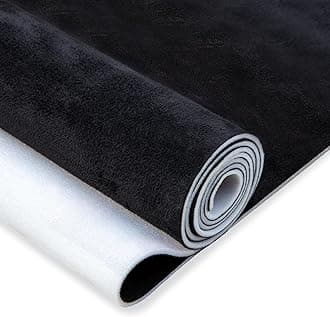 Suede Auto Headliner Fabric 98" L × 60" W with Foam Backing - Black Interior Replacement Material for Car/Truck/SUV/RV Roof, Tube Packaging - Home Repair/DIY Headliner Material