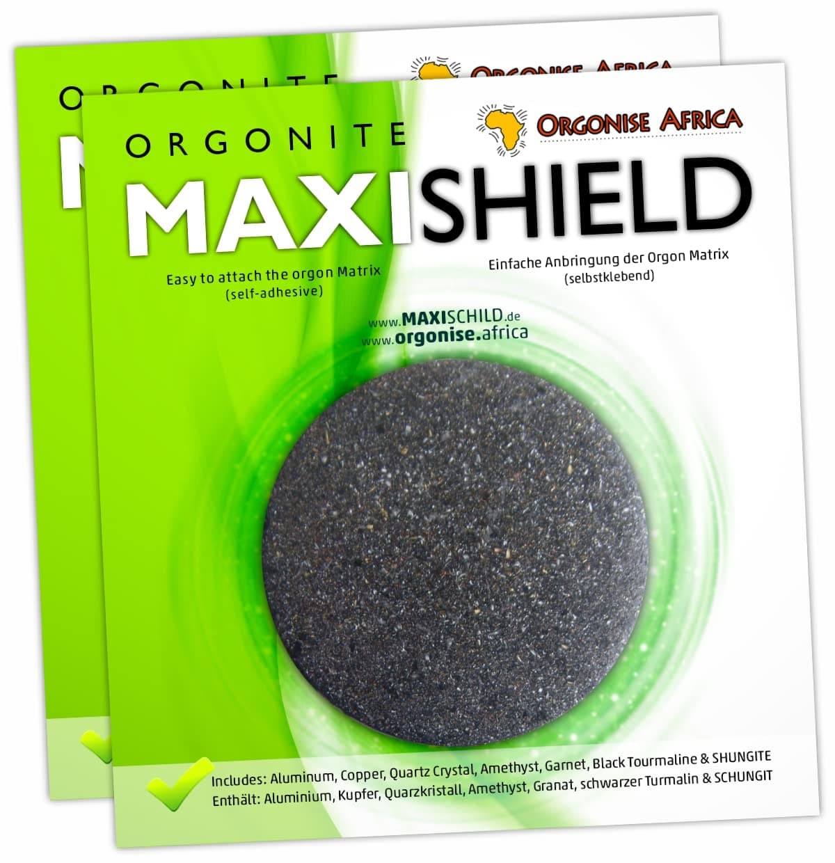 Orgonite Maxishield (2 pack) - EMF protection for smartphone, tablet PC and wireless router