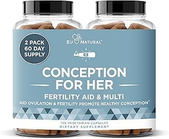 Conception for Her Fertility Supplements for Women - Ovulation, Hormonal Balance & Regular Cycle Support - Myo-Inositol, Folate, Shatavari & Vitex - 120 Vegetarian Capsules