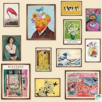 12 Pcs Eclectic Wall Decor, Eclectic Home Decor, Maximalist Decor, Vintage Wall Art, Colorful Boho Gallery Wall Prints, Art Prints for Bedroom (Unframed)