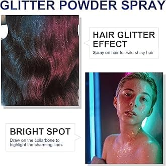 HANYWIL Body Glitter, Glitter Spray for Hair and Body, 2.11 Fl Oz