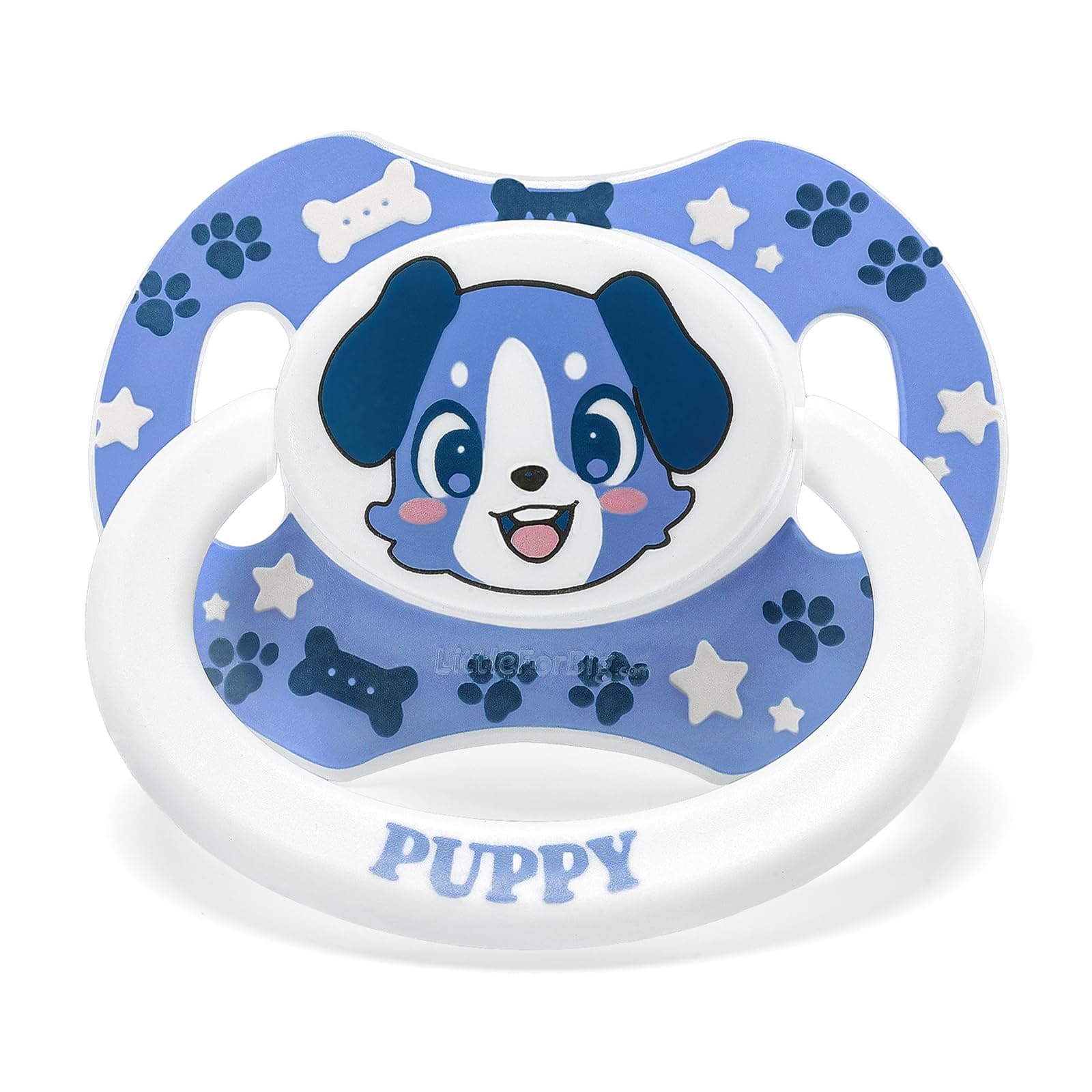 LittleForBig Bigshield Generation-II Adult Sized Printed Pacifier Puppy Pattern