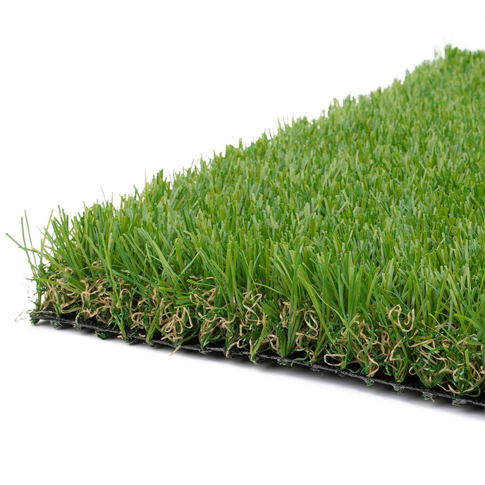 Goasis Lawn GL Premium 35mm Pile Height Artificial Grass, Realistic and Thick Fake Faux Grass Mat, Outdoor Garden Dogs Pet Synthetic Grass, Carpet Doormat Rubber Backed with Drainage Holes
