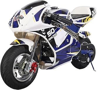 X-PRO Blast Mini Gas Pocket Bike, Gas-Powered Pocket Motorcycle, Perfect Mini Pocket Bike for Kids(Blue)
