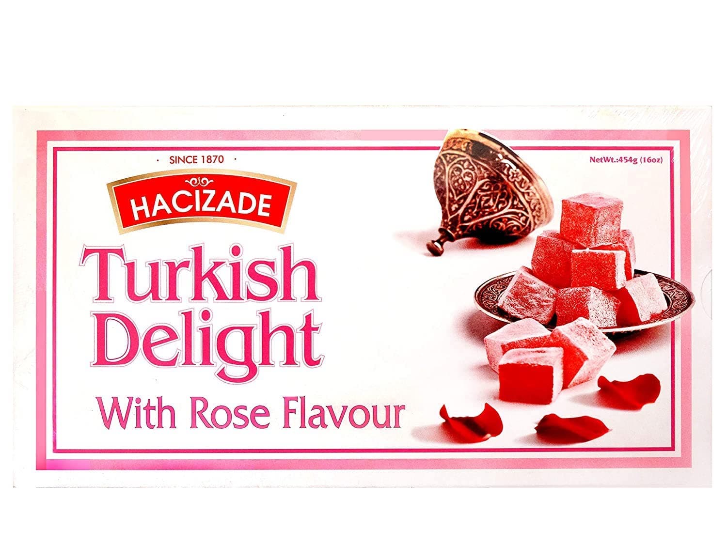 Turkish Delight Candy with Rose Flavor, 16 Ounce