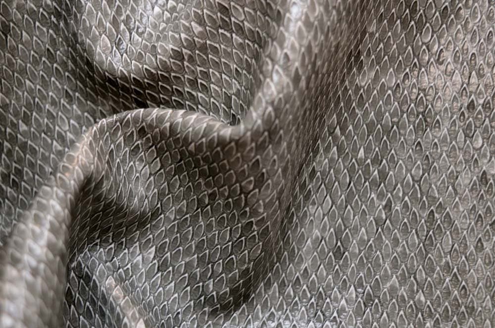 Grey Snakeskin Vinyl Upholstery Cobra Ghost
