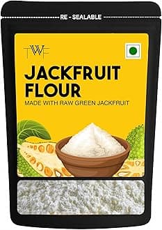 TWF Raw Jackfruit Flour | 200g | 100% Naturally Processed Kathal Atta | Fine Ground | Helps Control Blood Sugar | Gluten-Free | Zero Bitterness | No Preservatives
