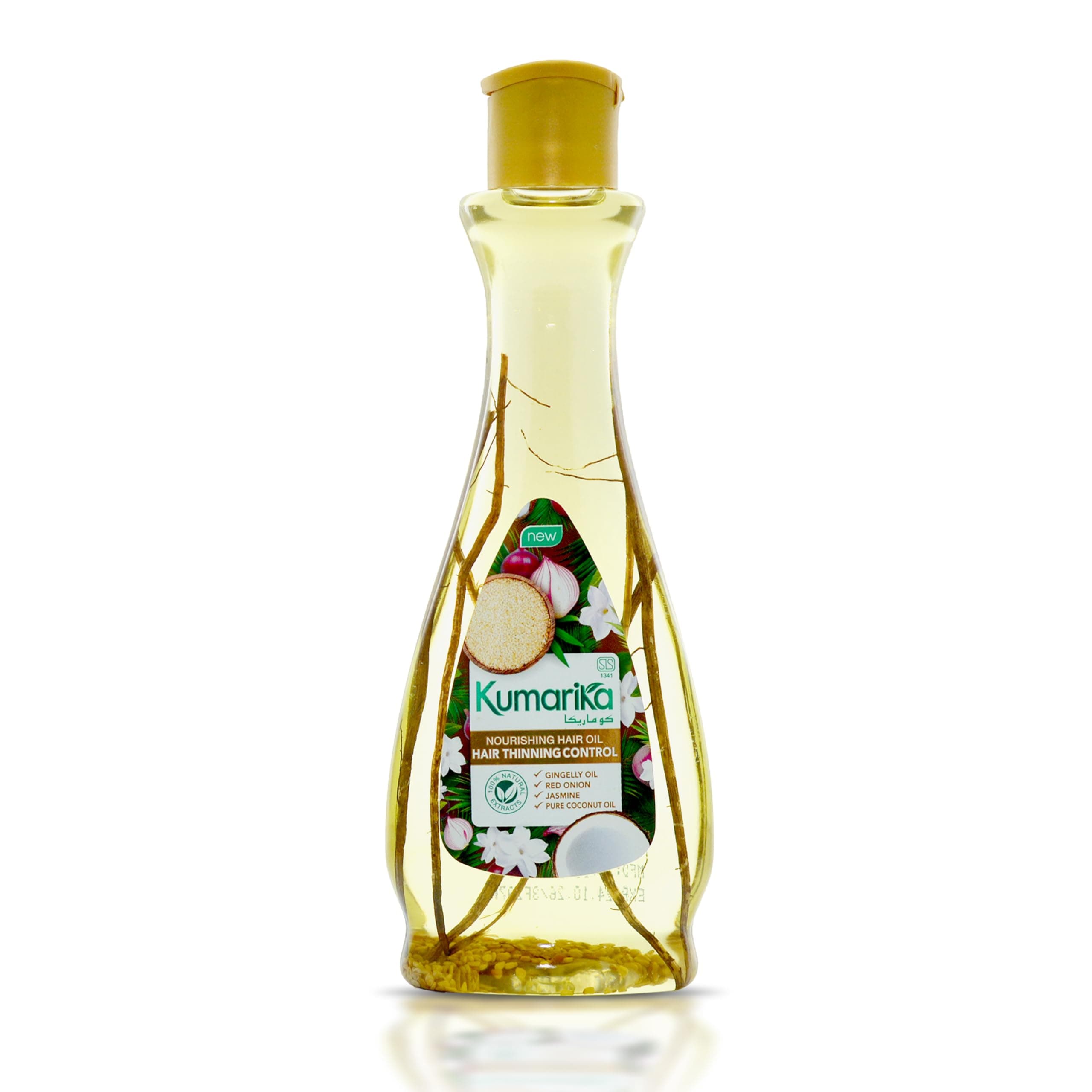 Kumarika Thinning Control Nourishing Hair Oil 200ml- Get thick healthy hair |stop hair thinning - Infused with Coconut, Sesame, Red Onion and Jasmine, a light non sticky natural hair oil