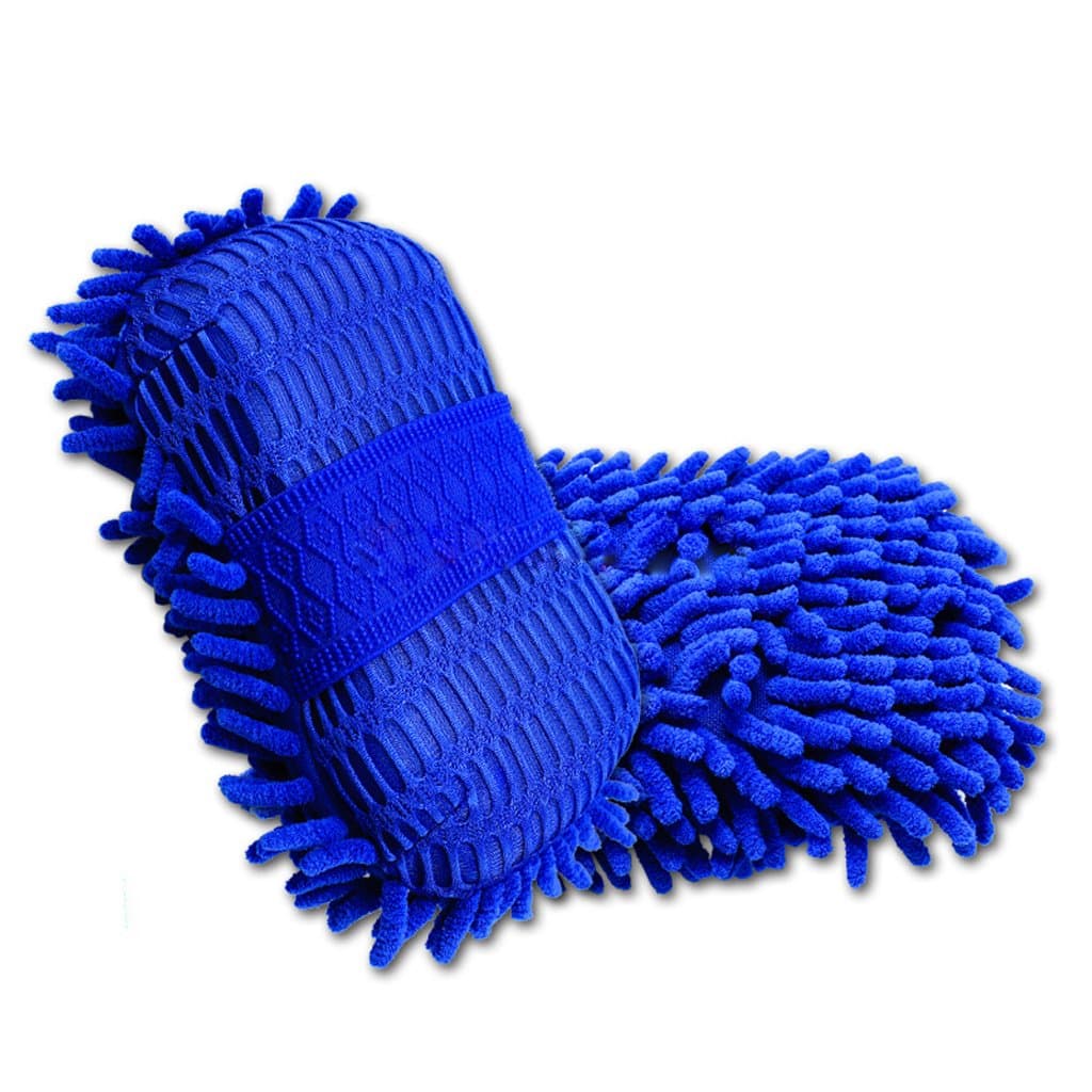 KJG Microfiber Chenille Auto Car Wash Sponge Cleaning Brush Pad ( 1 of Package )