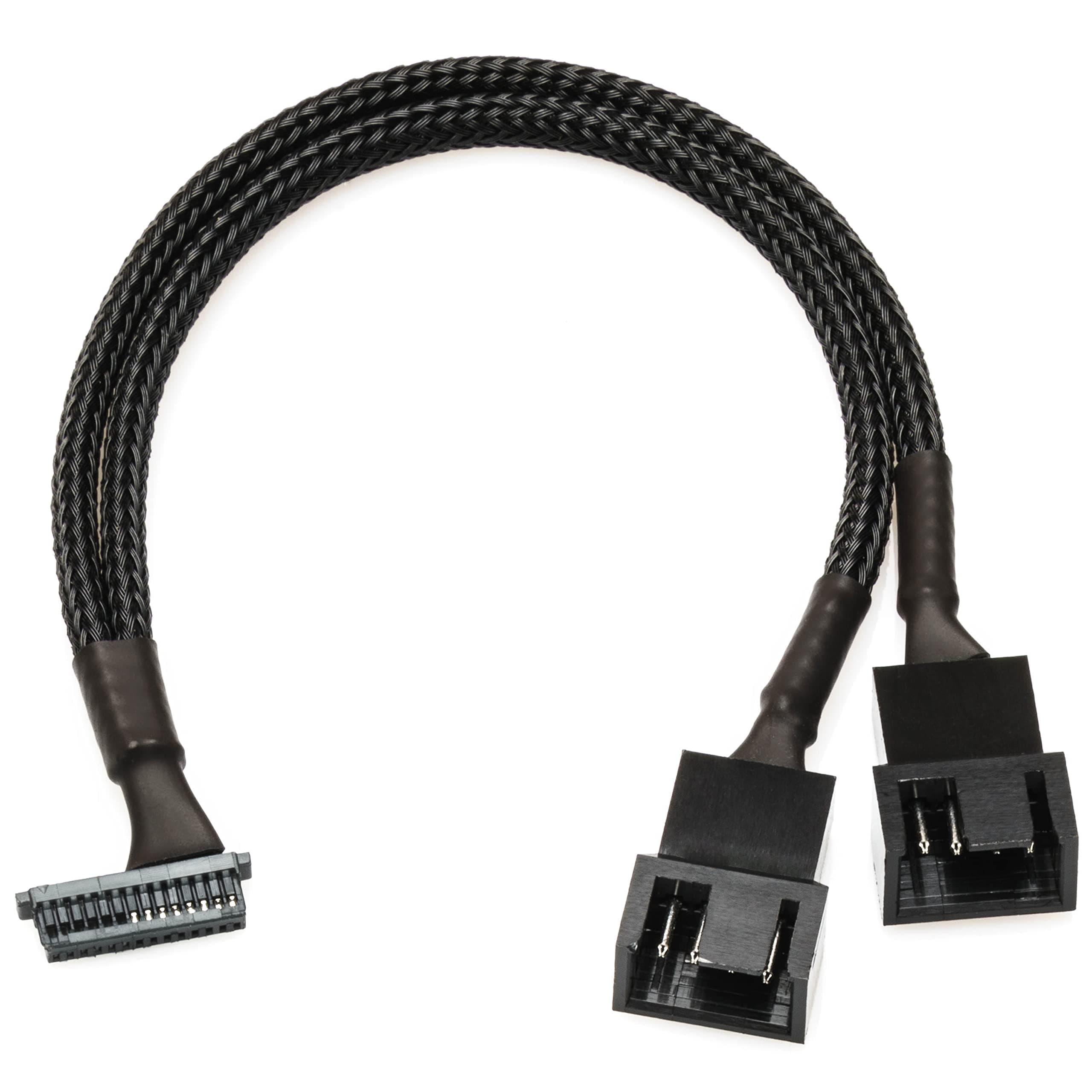 CRJ Electronics 14-Pin PWM GPU Dual Fan Adapter Cable for Connecting 3-Pin and 4-Pin Fans to RTX 2000 Series Graphics Cards