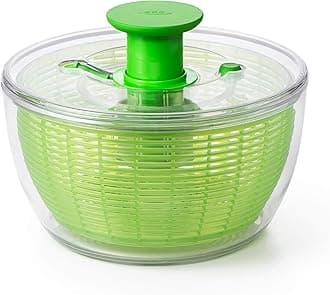Good Grips Salad Spinner - Large, Green Lettuce & Fruit Washer, BPA-Free, Easy One-Hand Pump