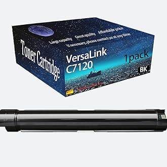 VersaLink C7120 Toner Cartridge Compatible for Xerox VersaLink C7100 C7120 C7125 C7130 Printer. high Printing Page Count 31300 Pages. (Black-1)