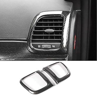 Tocatus Center Console Air Condition Vent Trim Interior Accessories for 2011-2019 Jeep Grand Cherokee, ABS Carbon Fiber 2PCS