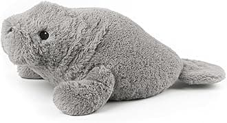 Manatee Stuffed Animals, Microwavable Stuffed Animal Adorable Fluffy Manatee Plush for Warmth Comfort, Heatable Coolable Lavender Scent Toy, Cute Soft Plushie Gift for Kids Adult & Children Boys Girls