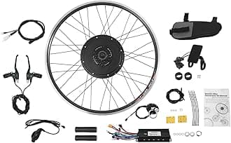 Electric Bike Conversion Kit, 48V 1000W 700C 28"/ 29" Front/Rear Wheel Electric Bicycle Hub Kit Dual Mode Controller w/LCD Display & PAS, 5-Speed Adjustment E-Bike Conversion Kit