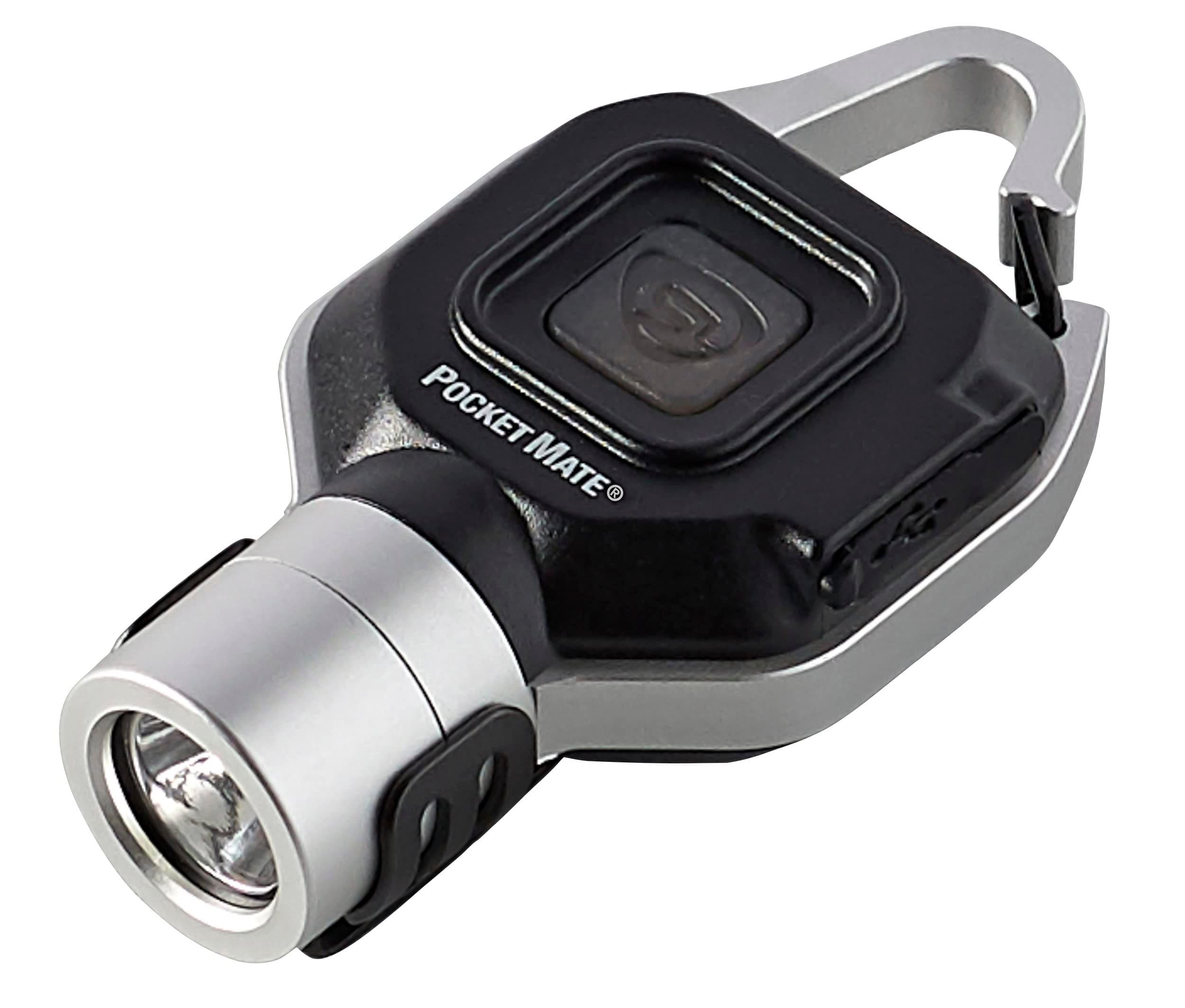 73300 Pocket Mate 325-Lumen Keychain/Clip-on USB Rechargeable Flashlight, Silver