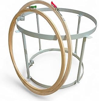 ADW CRAFT'S® Aari Embroidery 18” Stand| Aari Work Stand 18 inch Without Frame,aari Stand cot,aari kit,aari Material,aari Embroidery Stand Without Frame (2 in 1 Stand(with Needle))