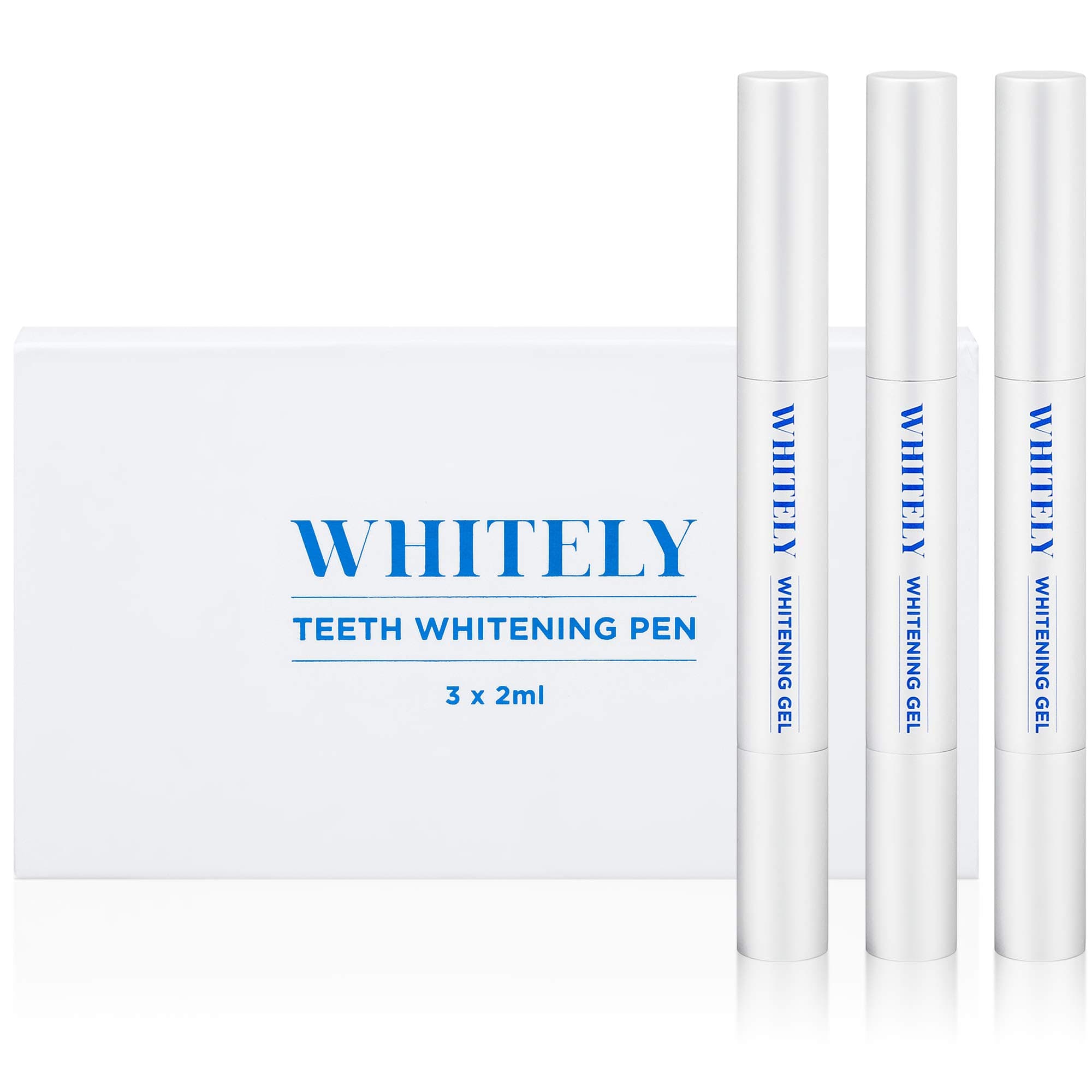 WHITELY Premium Teeth Whitening Pen (3 Pack), 35% Carbamide Peroxide Gel, 30+ Uses, No Sensitivity, Painless, Effective, Easy to Use, Travel-Friendly, Natural Mint Flavor