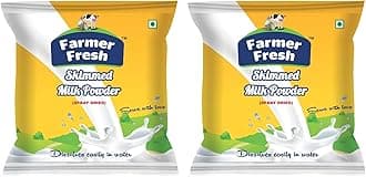 Skimmed Milk Powder – 500g x 2 Packs (Total 1kg) – 100% Pure, All-Natural, Non-Fat Dry Milk – Ideal for Tea, Coffee, Baking & Everyday Use