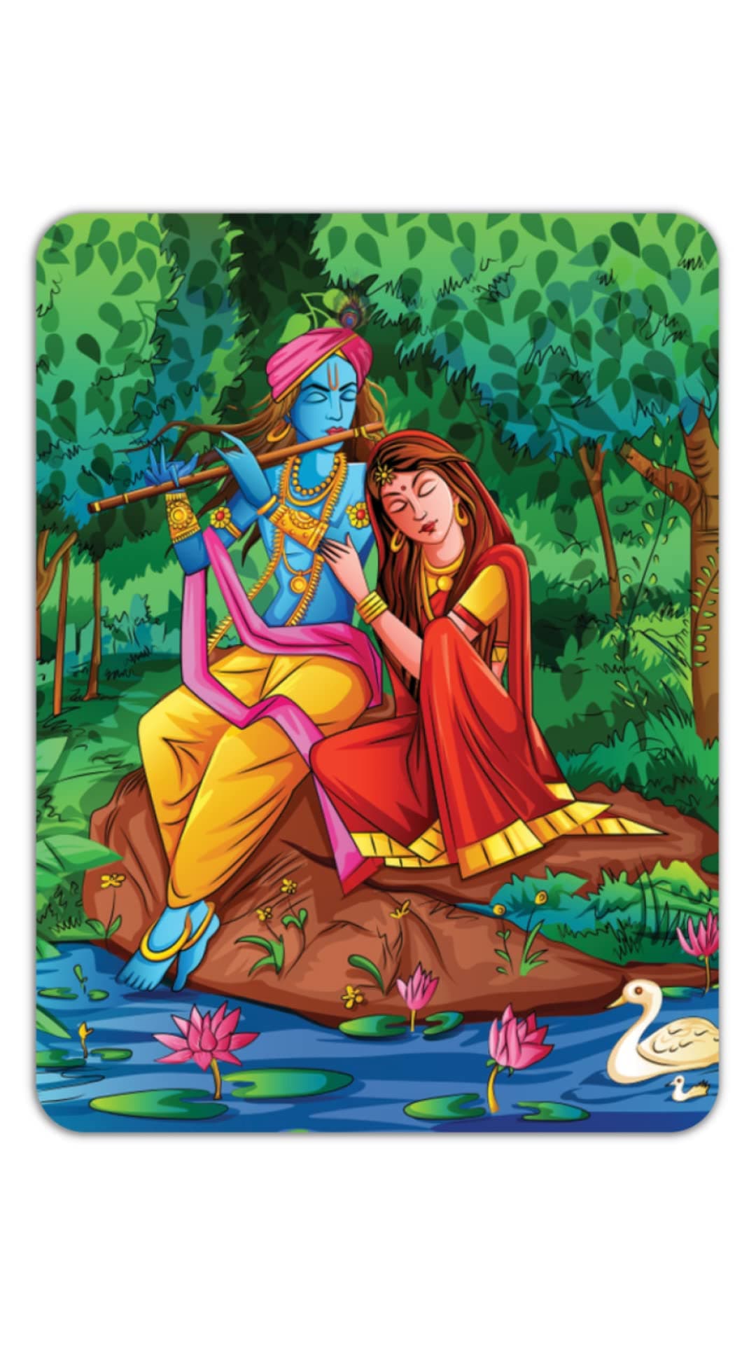 Radha Krishna Kitchen Fridge Magnet- Pack of 1 Fridge Magnet