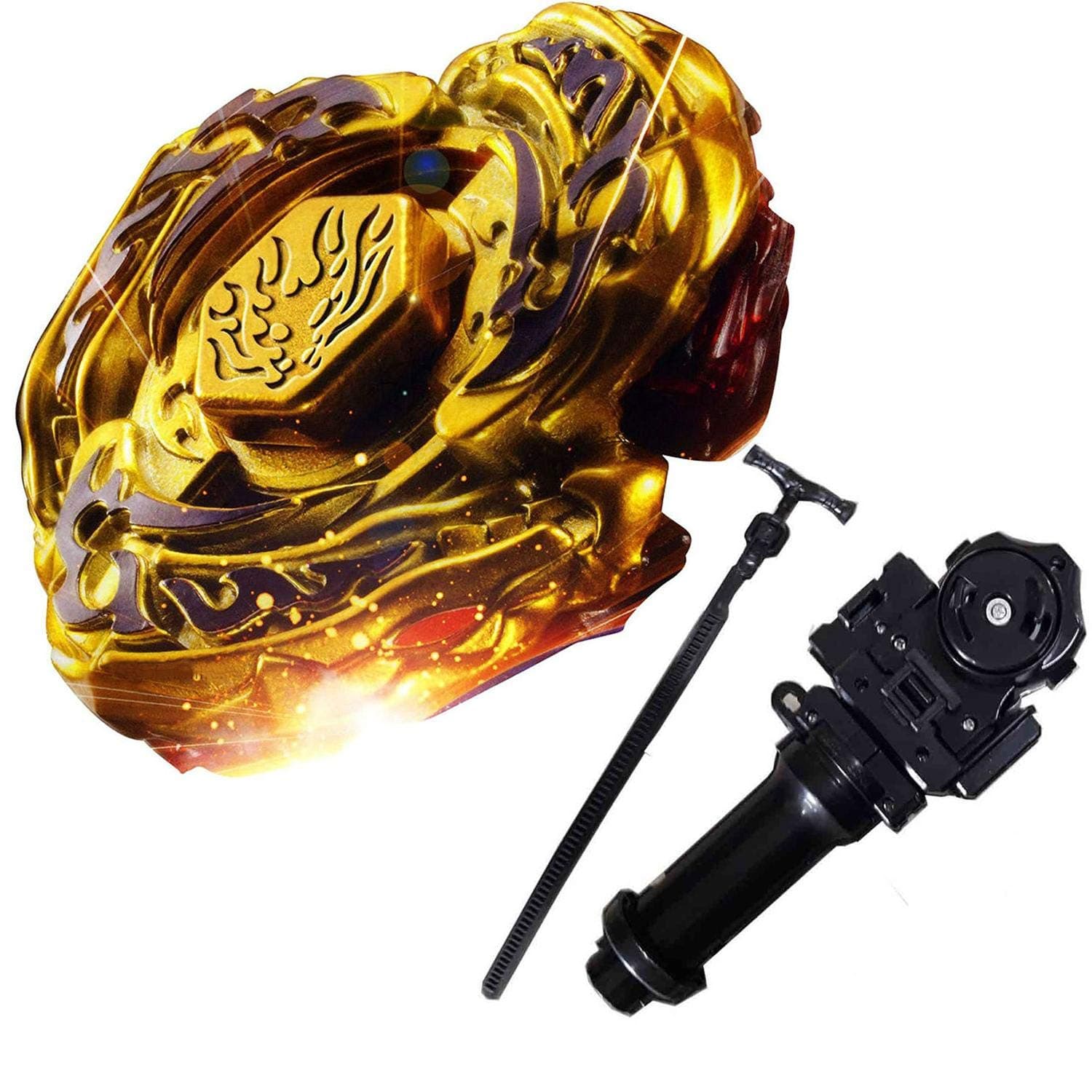 Best Battling Tops High Performance Fight Master Meteo L Drago Gold DESTORY DF105LRF Metal Fury with Metal Fusion Fight Power Ruler Launcher+Grip Set Toys Gift Toys for Children
