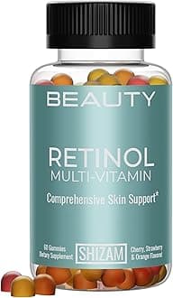 SHIZAM Retinol Vitamin A Gummies, Gummy Vitamins for Clear Complexion & Glowing Skin: Anti-Aging Multi-Vitamin for Women: Collagen Booster: Pill/Pills Capsule/Capsules Supplement/Supplements Alt