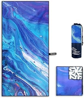 OCOOPABeach Towel Microfiber, Extra Large 178cm*80cm Oversized Travel Towel- Quick Dry, Sand Free, Compact, Lightweight-Beach Accessories