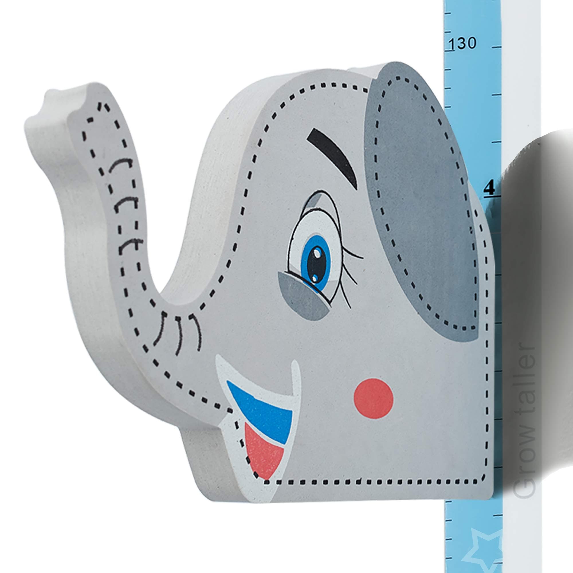 Wopeite 3D Elephant Growth Chart Height Ruler Writable Measurement Removable EVA Header Portable Wall Stickers Decals Children’s Room