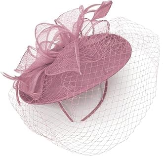 Caprilite Saucer Sinamay Headband Fascinator Wedding Ascot Hat Hatinator Birdcage Veil