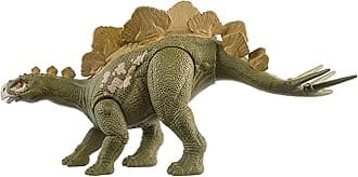 Jurassic World Wild Roar Hesperosaurus Dinosaur Figure with Continuing Roar Sound & Attack Action, Posable Physical Toy & Digital Play, HTK69