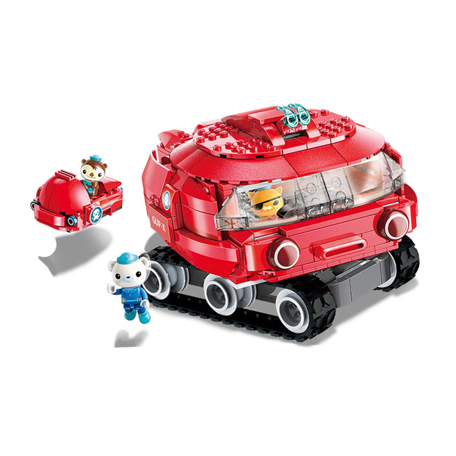 Enlightenå•“È’™ For Age 6+ Building Block Octonauts Gup-X Launch And Rescue Vehicle Dashi & Barnacles Shellington Kwazii 395Pcs Building Brick Set-Without Original Box (3707)