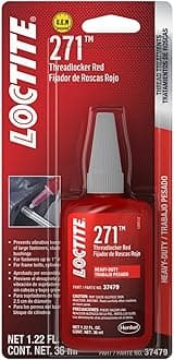 271 Threadlocker for Automotive: High-Strength, High-Temp, Fluorescent, Anaerobic | Red, 36mL Bottle (PN: 37479-492142)