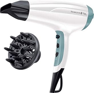 Remington Shine Therapy Hair Dryer (Ionic, 90% more Ions for Frizz Free Shine, Powerful, Fast Professional Drying, Diffuser, Concentrator, 3 Heat / 2 Speed Settings, Cool Shot, 2300W) D5216