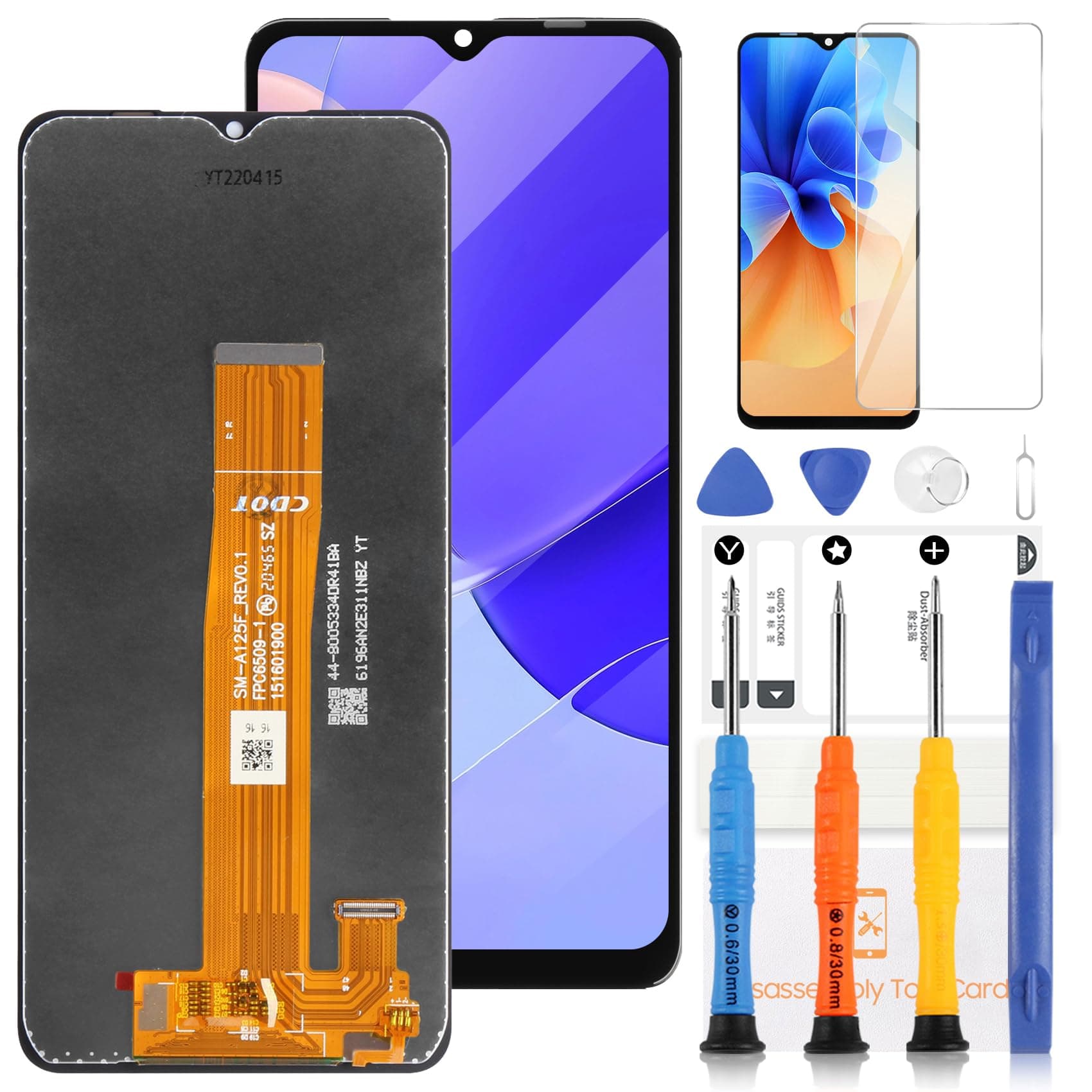 A-MIND For Samsung Galaxy A12 2020 A125 SM-A125F/DSN SM-A125F/DS SM-A125F SM-A125M SM-A125U SM-A125U1 SM-A125N SM-A125W LCD Screen Replacement, Touch Screen Digitizer Assembly Repair Parts with Tools