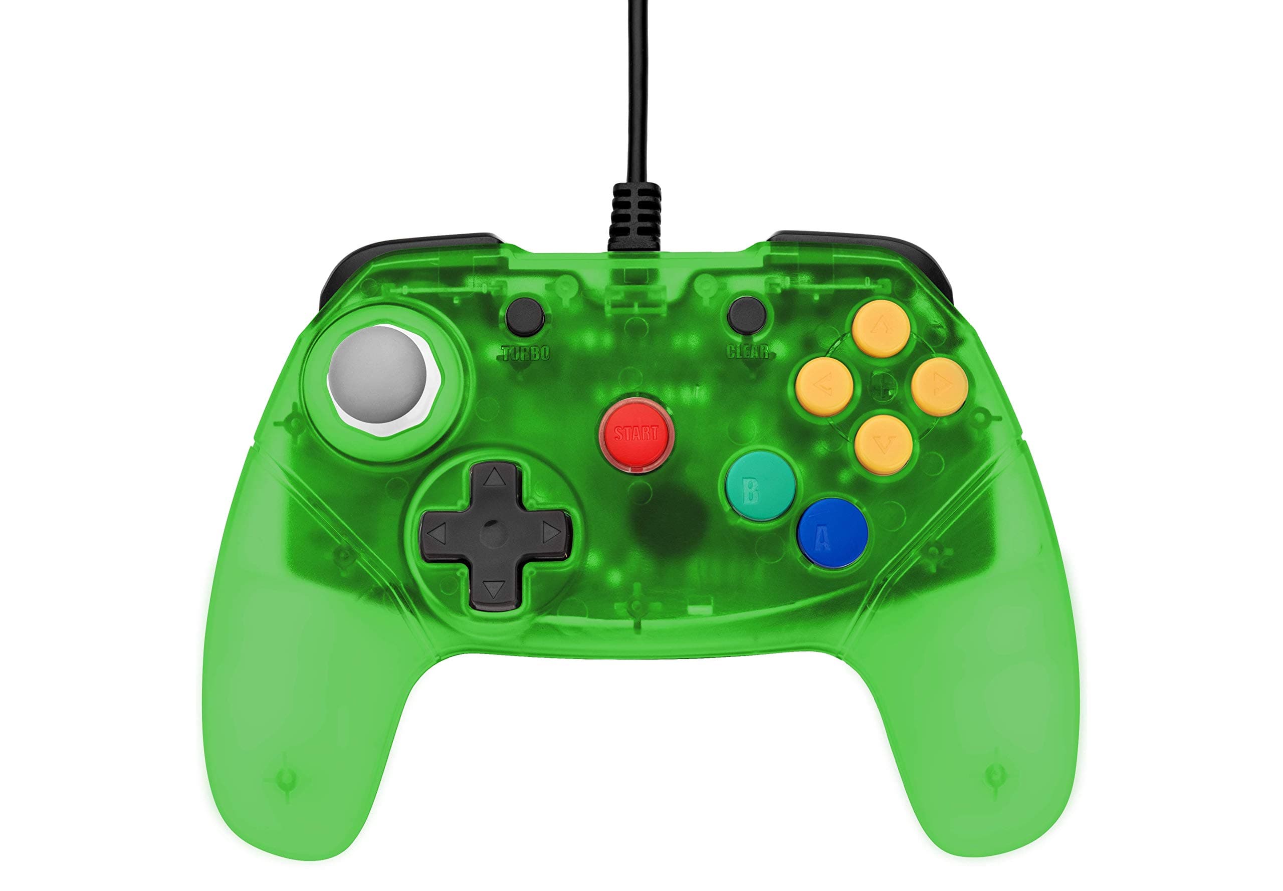 Retro Fighters Next Gen N64 Controller Brawler64 Gamepad Transparent Colors - Green - Nintendo 64