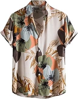 OM SAI LATEST CREATION Men's Casual Cotton Shirt – Button Down Summer Shirt for Men | Lightweight Textured Fabric | Perfect for Daily & Weekend Wear