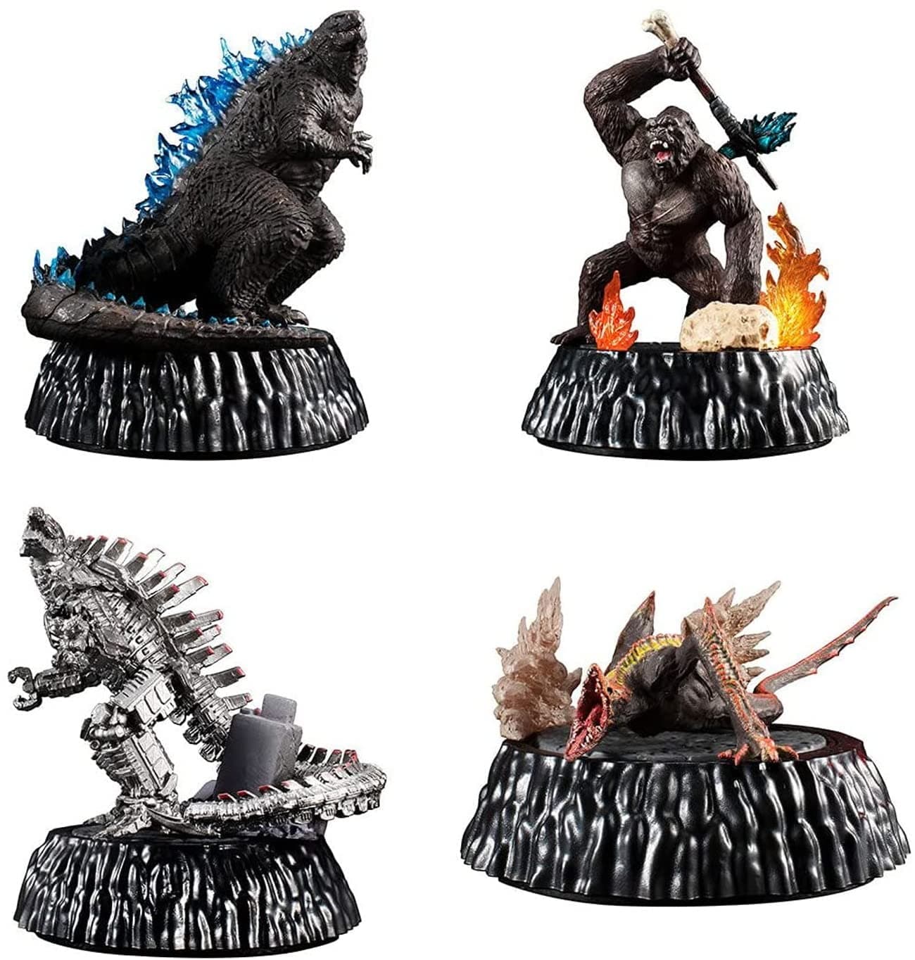 GODZILLA vs KONG Set 4 Mini FIGURES 9cm DIORAMA - Original Gashapon HG High Grade 06