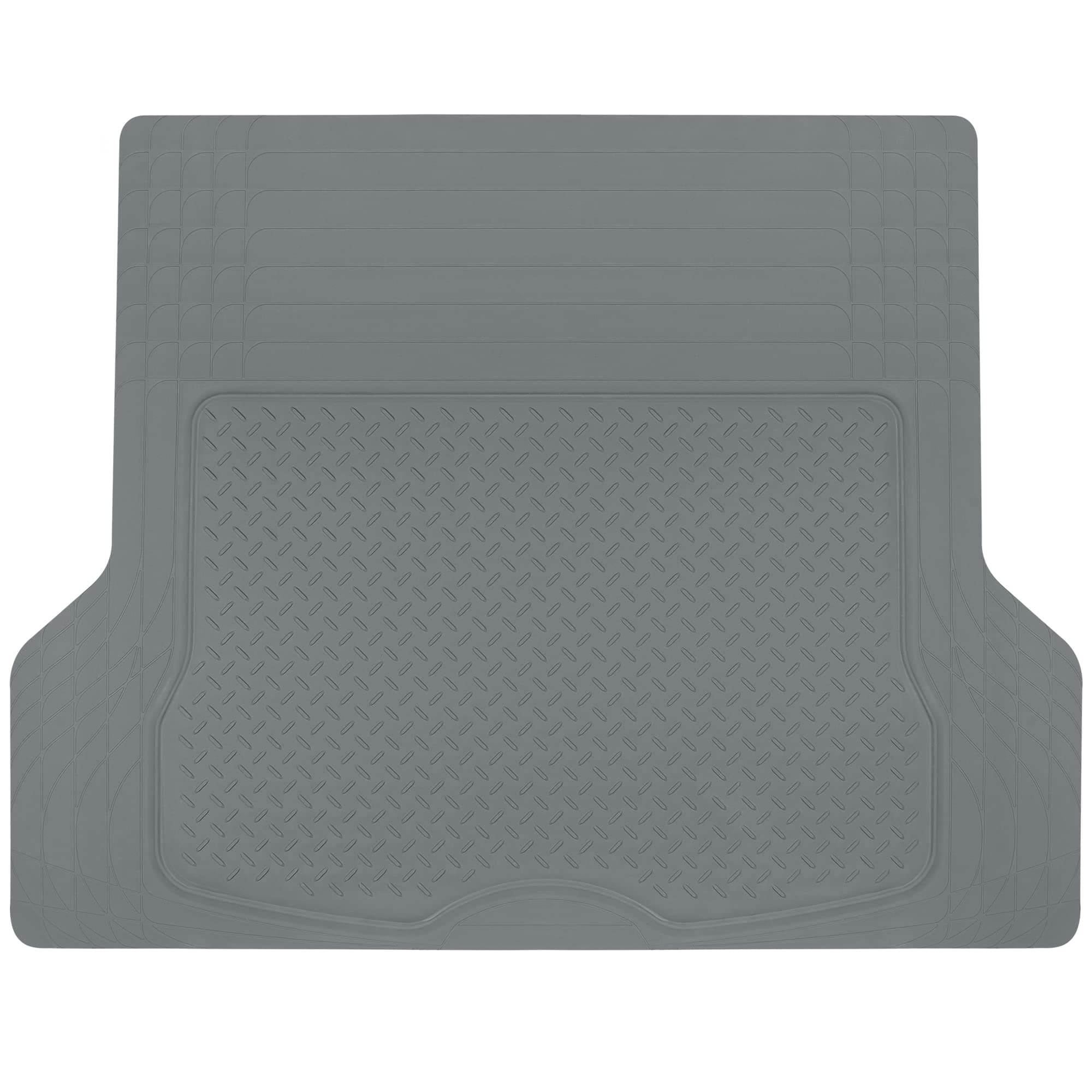BDK Heavy Duty Rubber Cargo Mat Liner - All-Weather Trunk Protection, Trim-to-Fit Design for Cars, SUVs, Vans & Trucks - Non-Slip, Waterproof, Durable Cargo Floor Liner - 46" x 56.75" x 0.25" - Gray