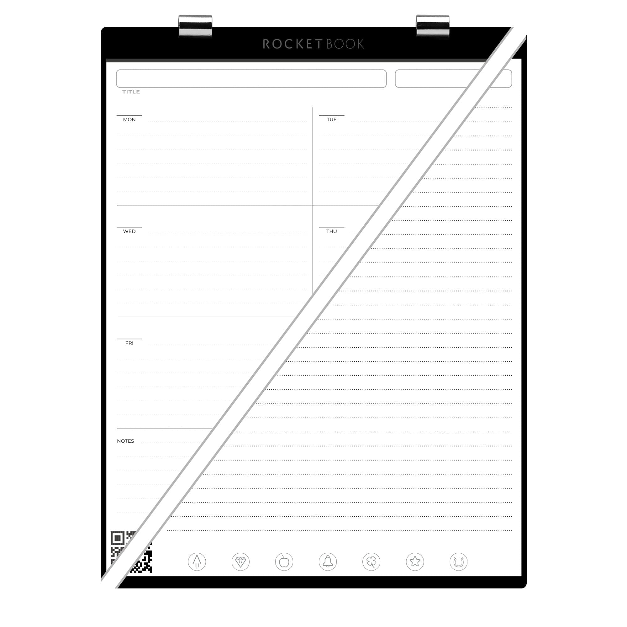 Orbit Letter Page Pack - Smart Reusable Legal Pad - Weekly Planner,White