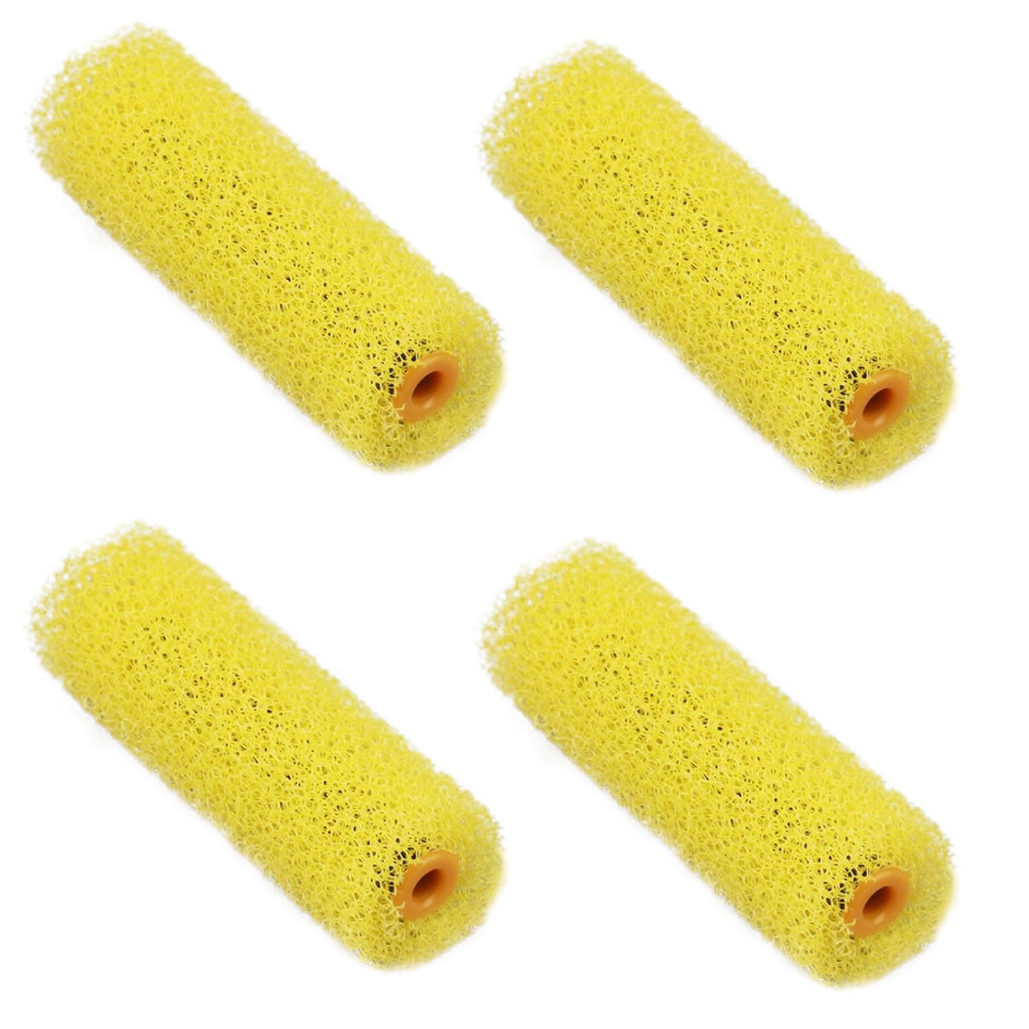 4 Pieces Paint Roller Cover Big Texture Sponge Brush Resilient Sponge Brush for Household Wall Painting Treatment