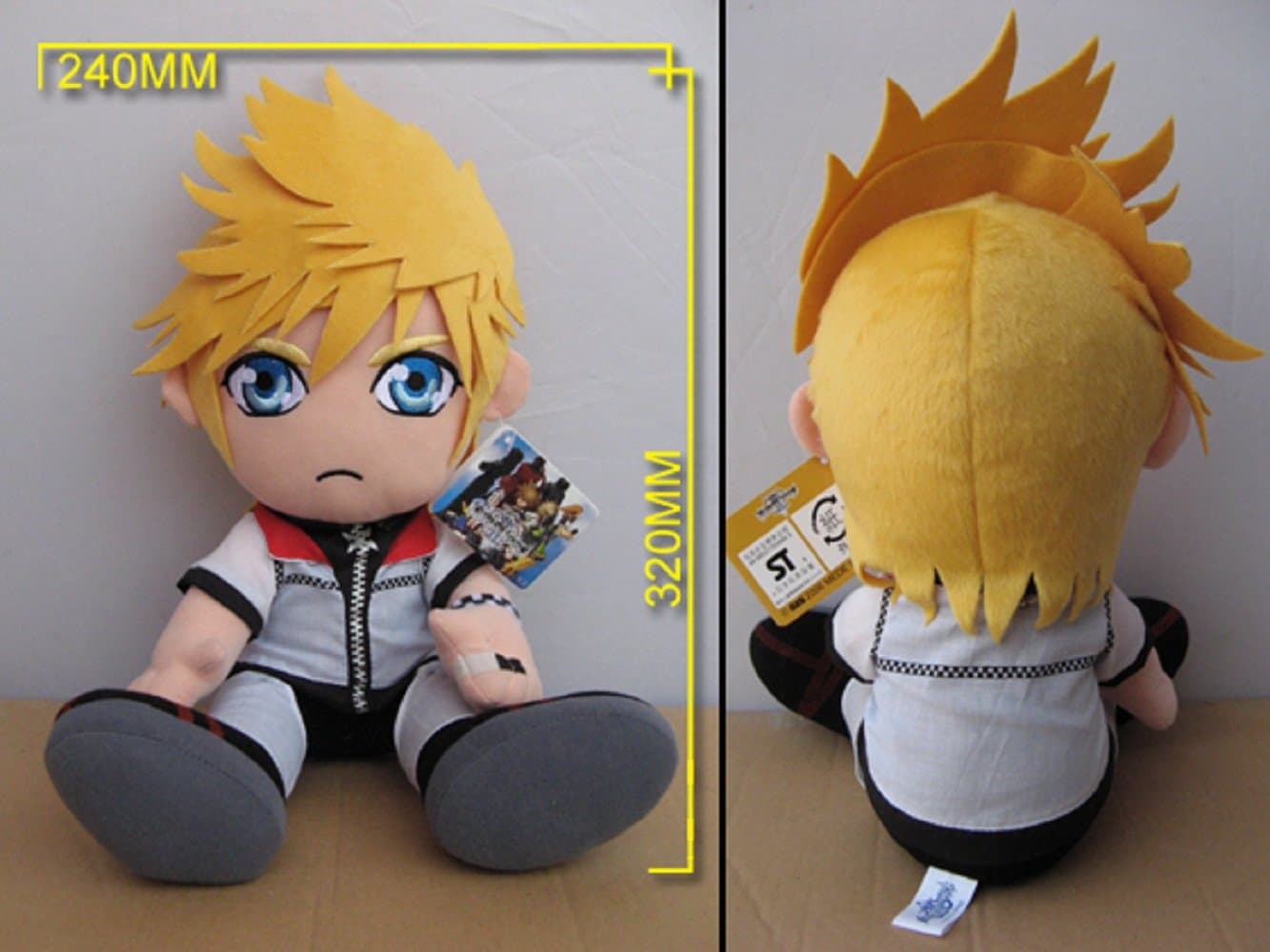 Anime Kingdom Hearts Roxas Sitting Plush Doll