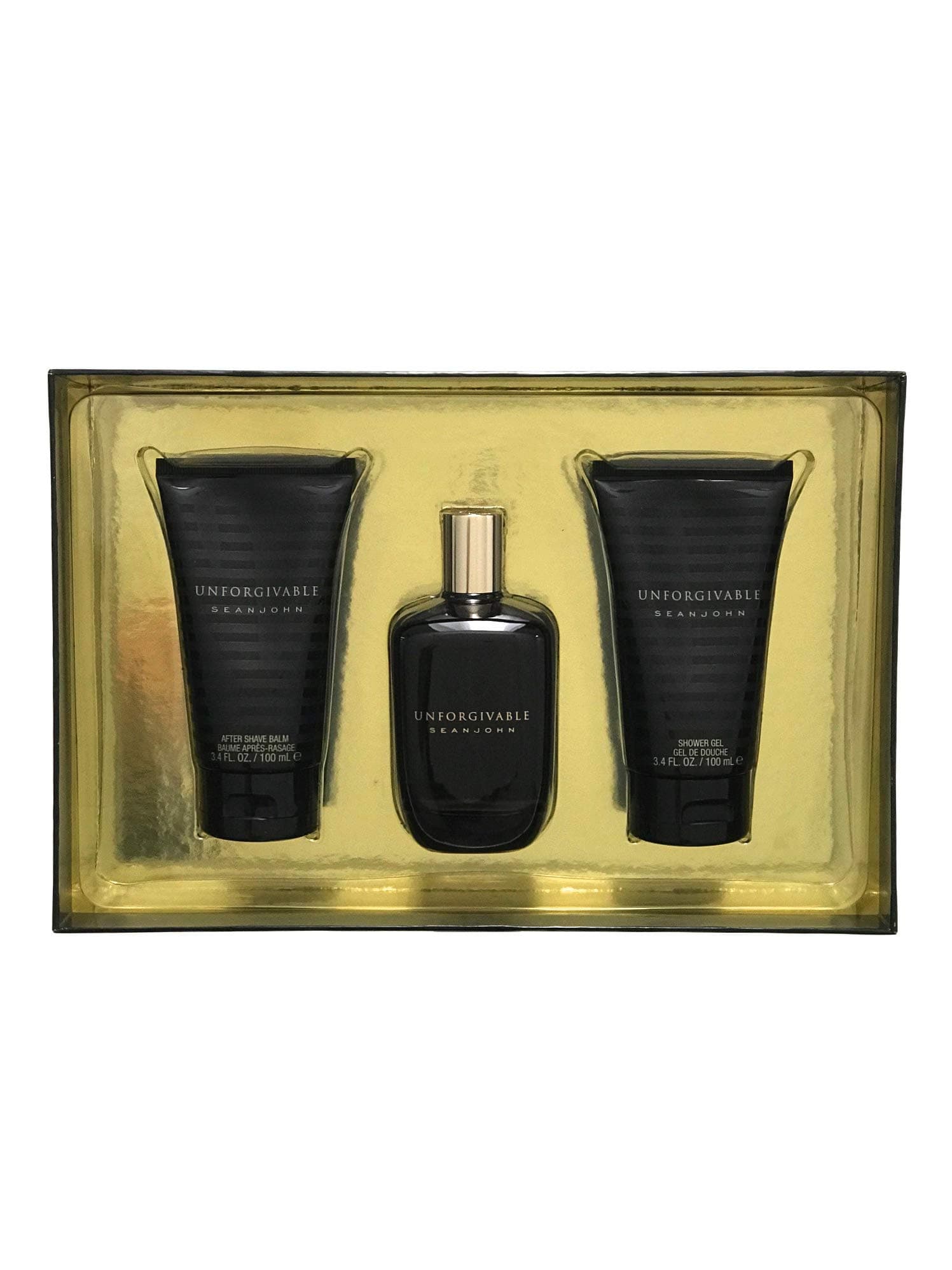 Unforgivable by Sean John for Men - 3 Pc Gift Set 4.2oz EDT Spray, 3.4oz Shower Gel, 3.4oz After Shave Balm