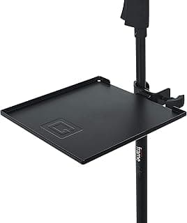 Microphone Stand Clamp-On Utility Shelf; 9" x Surface Area with 10 pound Weight Capacity (GFW-SHELF0909)