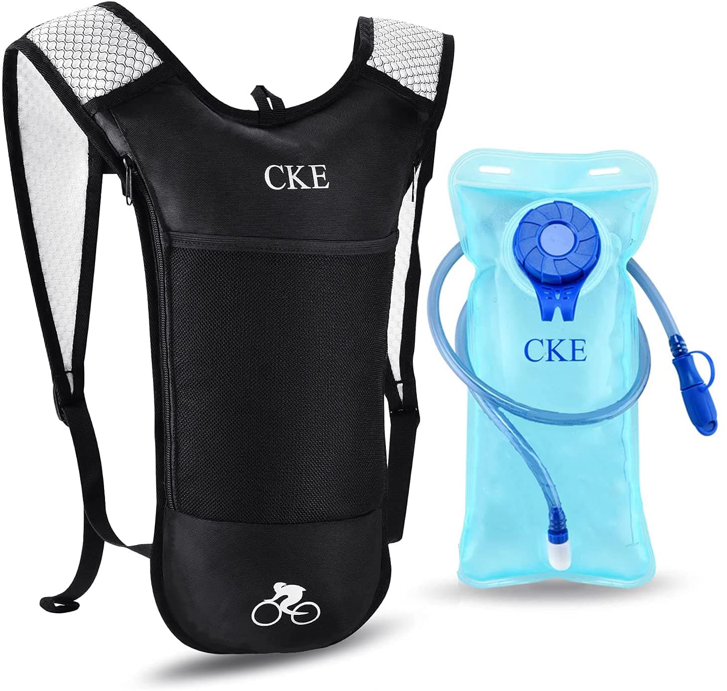 CKE Hydration Backpack Hydration Pack Water Backpack with 2L(70-Ounce) Hydration Bladder for Men Women Kids for Running Hiking Biking Climbing