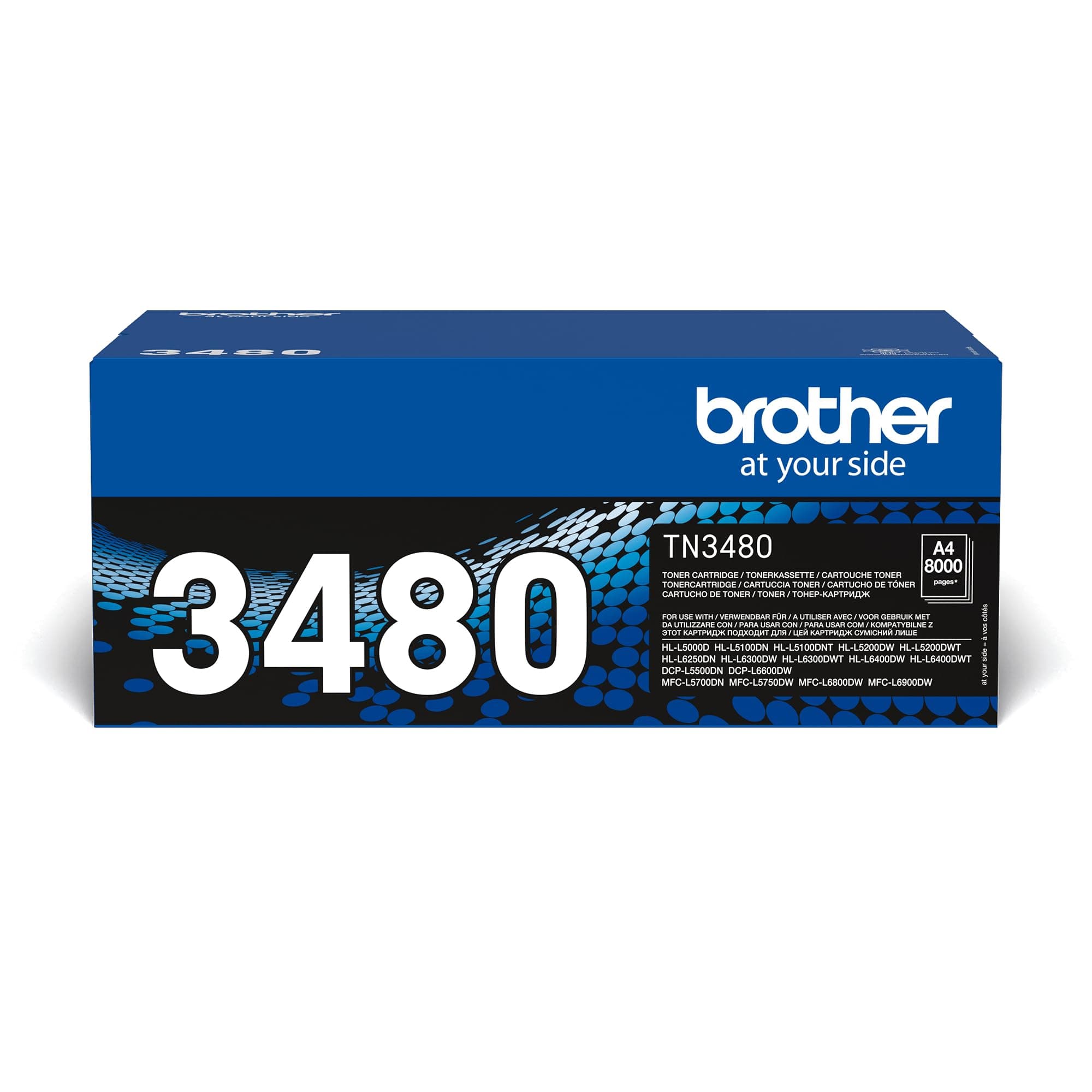 TN-3480 Toner Cartridge, Black, Single Pack, High Yield, Includes 1 x Toner Cartridge, Brother Genuine Supplies