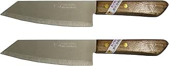 Set of 2 Kiwi Brand deba Style Flexible Stainless Steel Knives # 171.